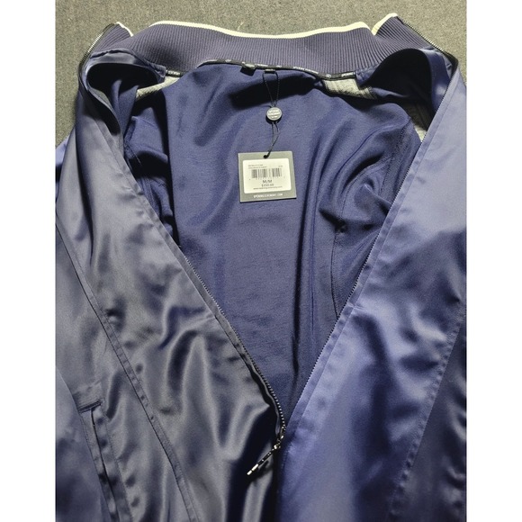 Opening Ceremony Navy Blue Track Dress Mini‎ Satin Logo Size Medium $350 Retail - Picture 6 of 13